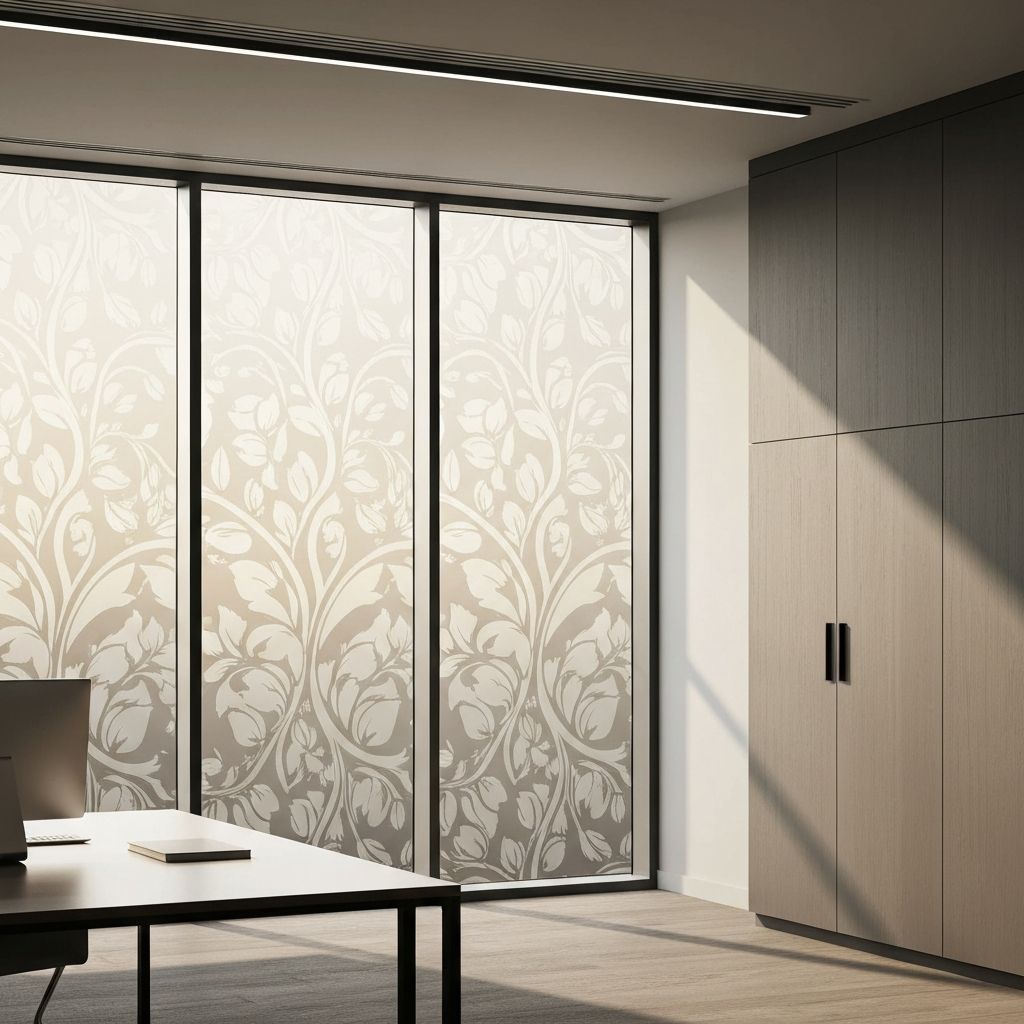 Decorative window film in office