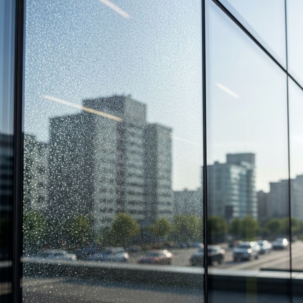 Security film on commercial glass