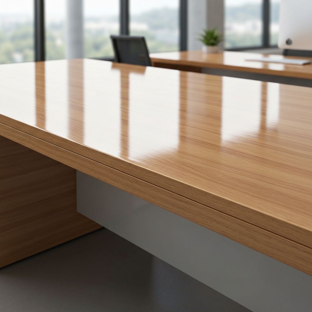 Surface protection film on office desk